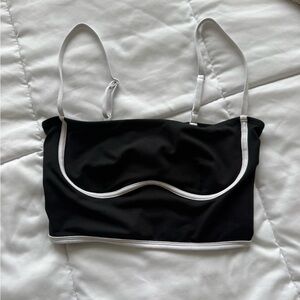 Black and White Crop Top